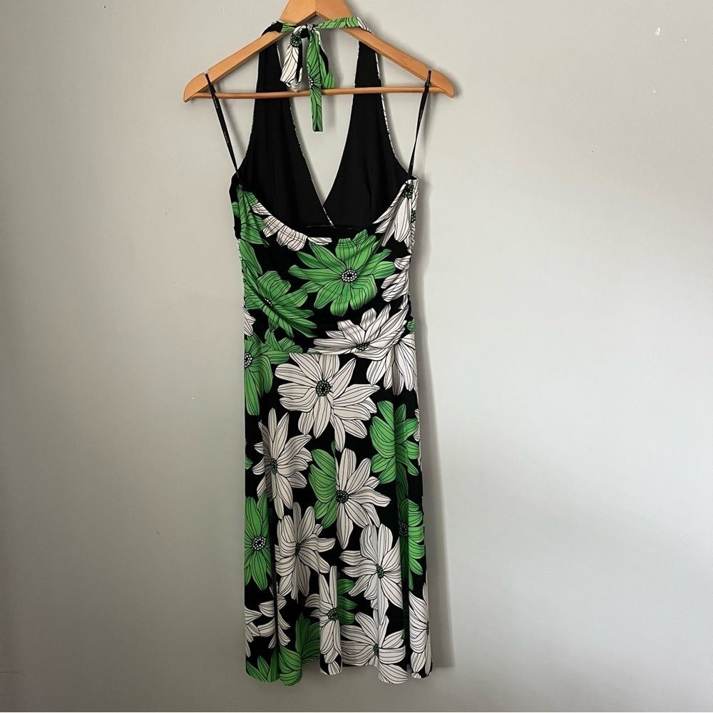 My Michelle Y2K Vintage Daisy Floral Sleeveless Halter Neck Midi Dress Sz Large - Picture 12 of 16